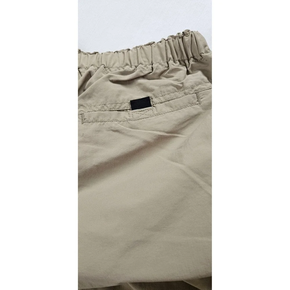 The North Face Mens Tan Nylon Hiking Pants Elastic Waist Khaki Size Large L-G